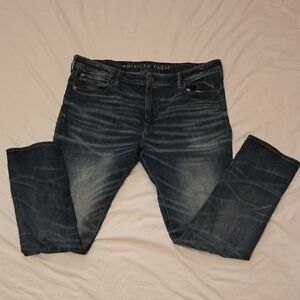 American Eagle Ne(x)t Level Airflex Distressed Dark Wash Jeans 40x34